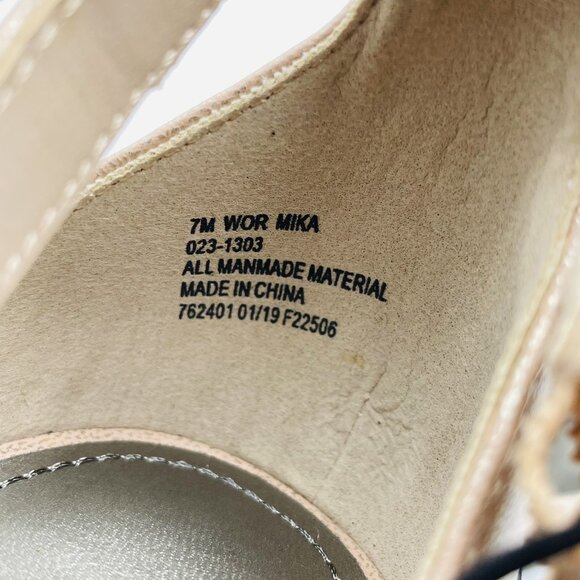 Worthington Shoes Womens Size 7 Rose Metalic High Heels Stiletto Ankle Strap - Picture 10 of 10